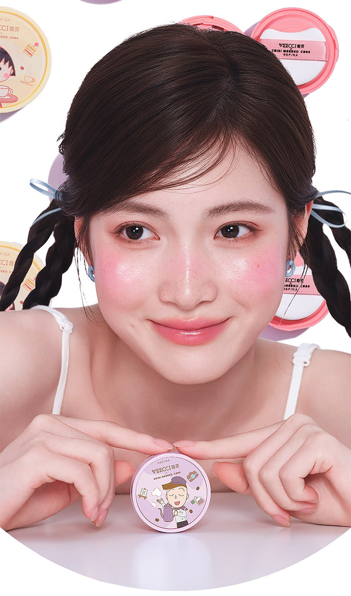 VEECCI X Chibi Maruko-chan Glossy & Matte Air Cushion Blusher T5519