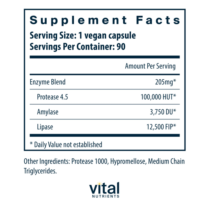 Vegan Pancreatic Enzymes by Vital Nutrients