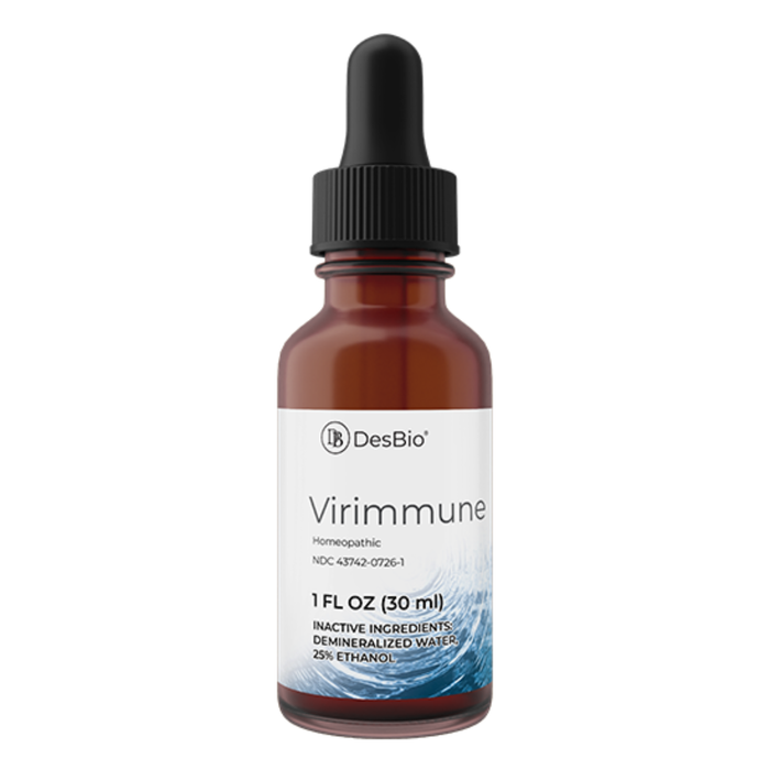 Virimmune is for the temporary relief of the symptoms including congestion, cough, fever, fatigue, muscle pain, joint pain, skin lesions, lack of appetite, and stomach pain.