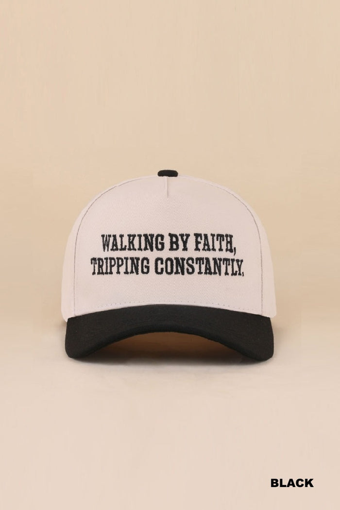 Walking by Faith Hat-Black