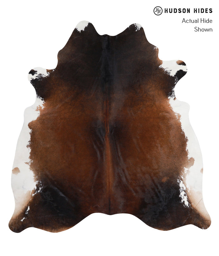Brown with Red Cowhide Rug #A4925