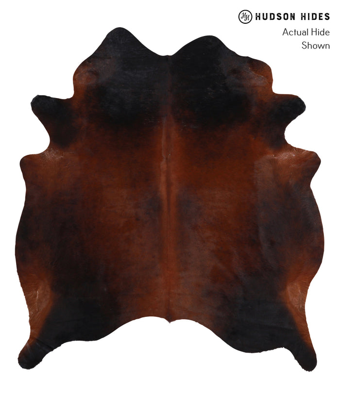 Brown with Red Cowhide Rug #A4280