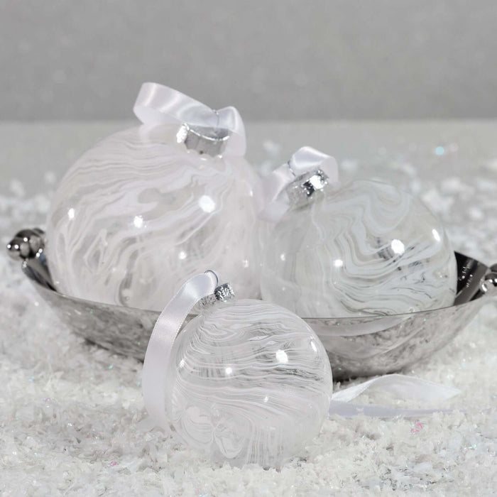 Watercolor Glass Ball Ornament - White - Ornaments by Carlyle Avenue