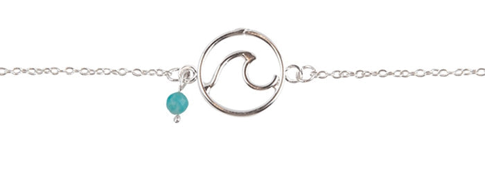 Wave Charm Anklet