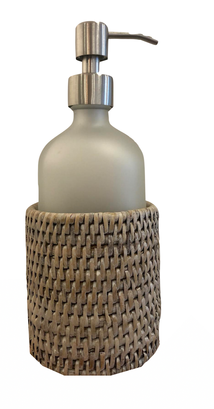 Whitewash Bath Round Soap Dispenser Pump Bath Matahari