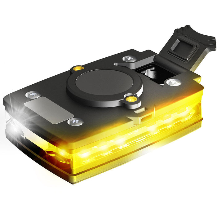 White/Yellow Wearable Safety Light, Bottom view.