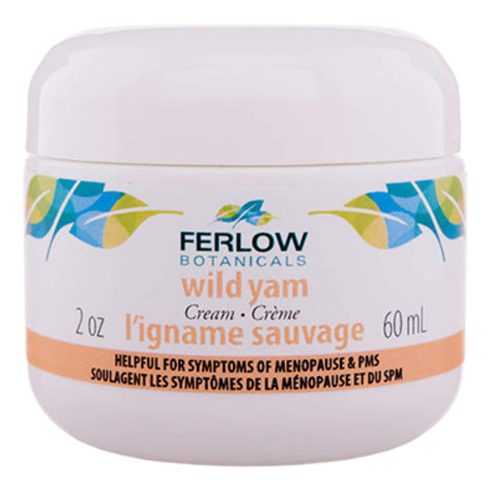 Tub of Ferlow Botanicals Wild Yam Cream 10% Wild Yam Extract 60ml