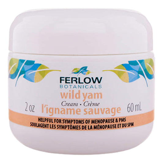 Tub of Ferlow Botanicals Wild Yam Cream 10% Wild Yam Extract 60ml