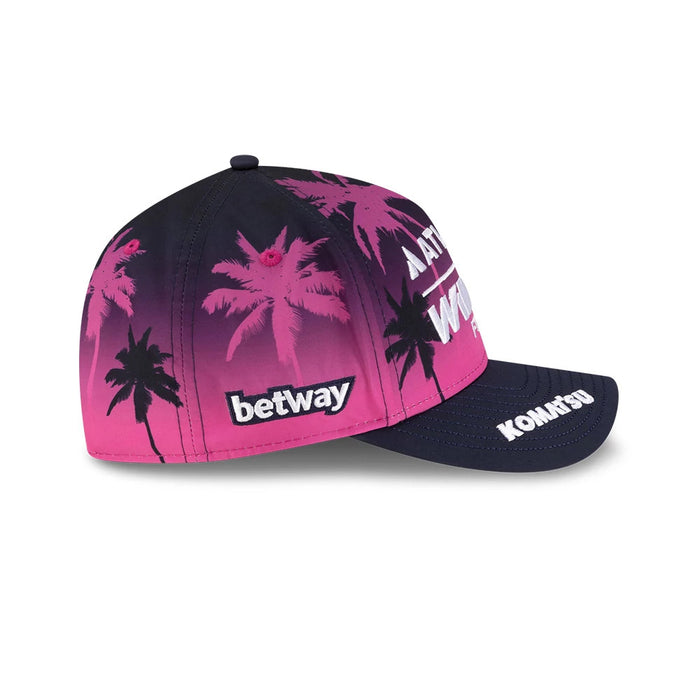 Pictured is this Alex Albon Miami Atlassian Williams F1 Team 9FORTY M-Crown A-Frame cap in navy. 6
