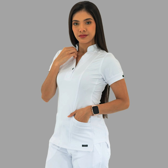 Women's Top 930 White Super Stretch, Scrubs 930