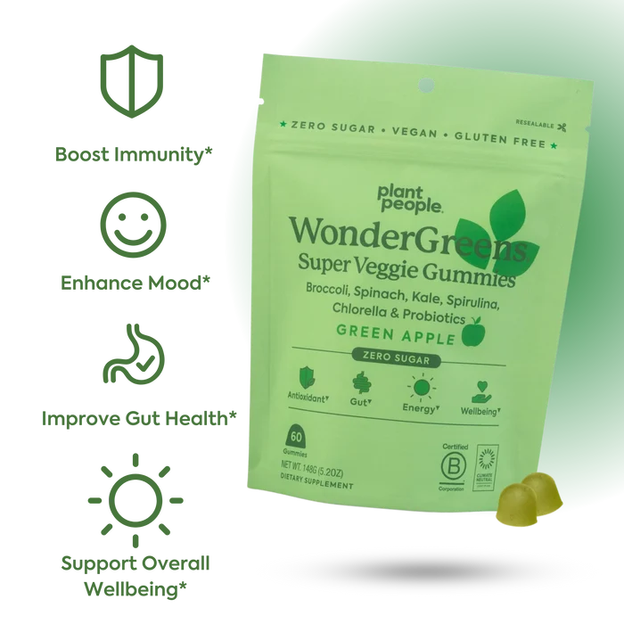 WonderGreens Veggie Gummies Glow Apothecary