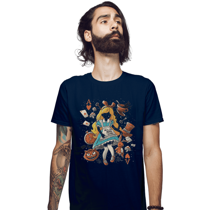 Shirts Fitted Shirts, Mens / Small / Navy Wonderland Girl