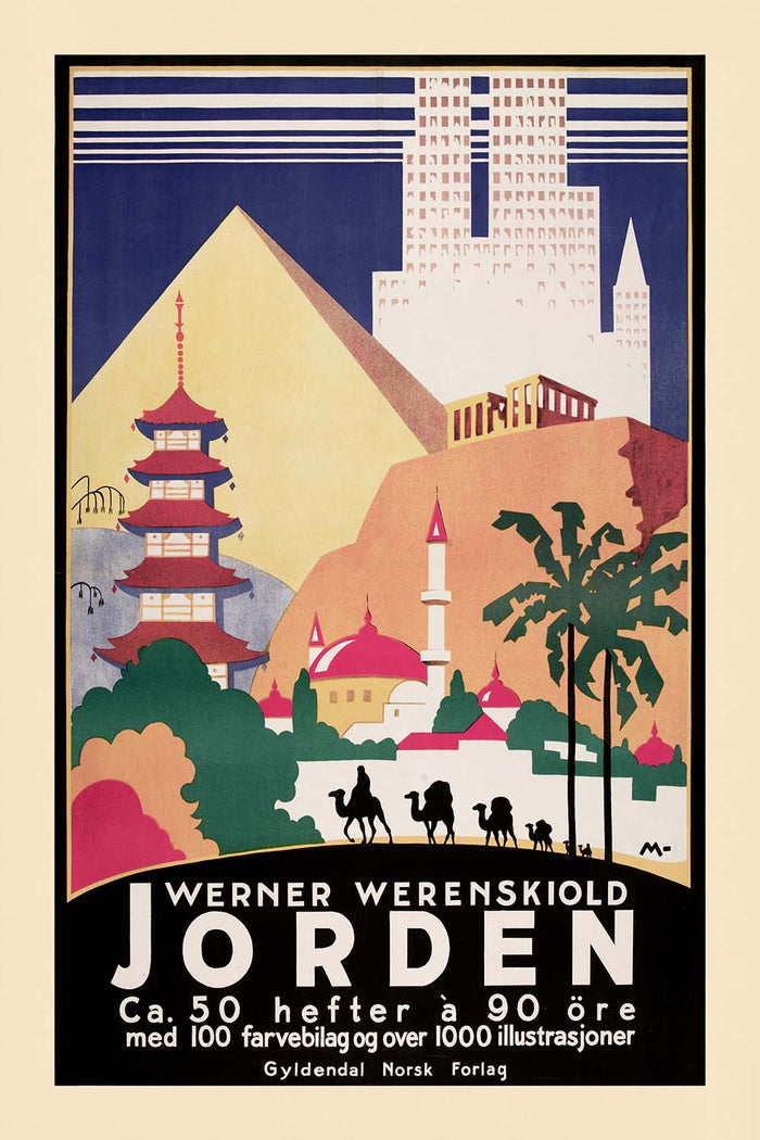 World Travel Poster: Jorden by Werner Werenskiold