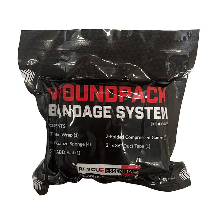 Rescue Essentials WoundPack Bandage System, Front