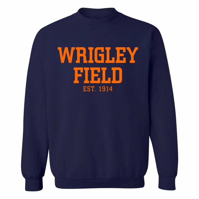 Wrigley Field Est. 1914 University of Illinois Navy Core Crewneck Sweatshirt