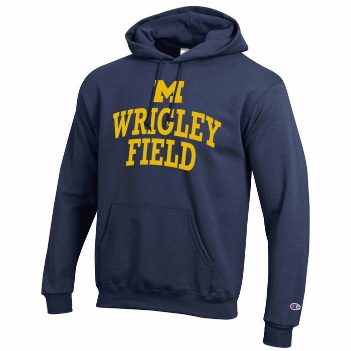 Wrigley Field University Of Michigan Champion Navy Blue Hooded Sweatshirt