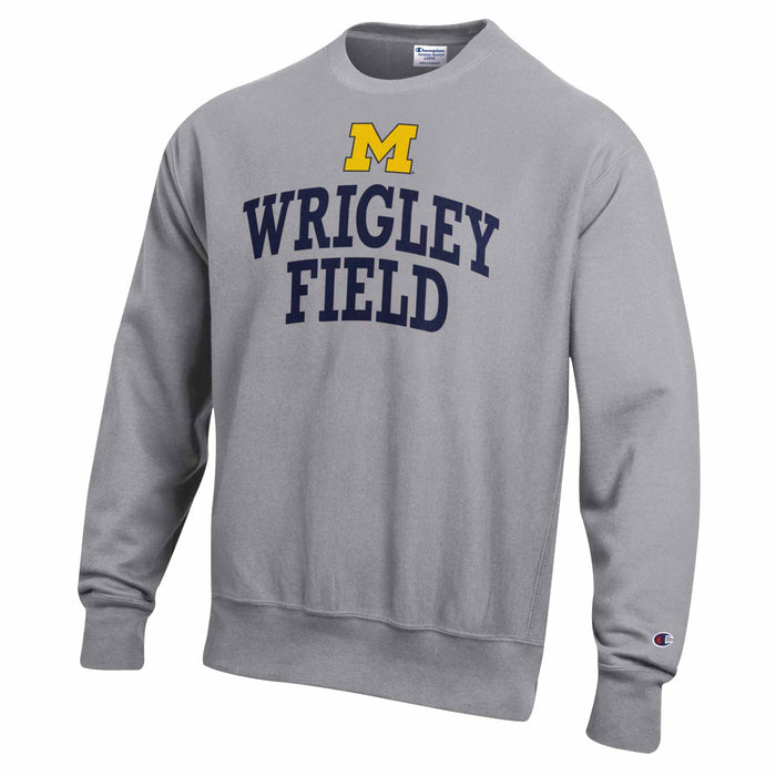 Wrigley Field University Of Michigan Champion Reverse Weave Oxford Crewneck Sweatshirt