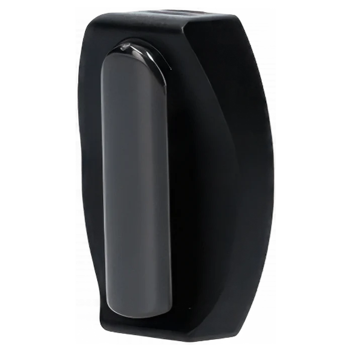 Close-up angled view of the black XVape Starry 3.0 Mouthpiece - Black showing its smooth matte surface and curved ergonomic profile.