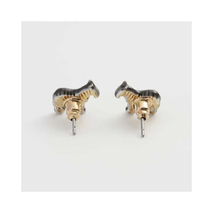 Zebra Stud Earrings - Fable England